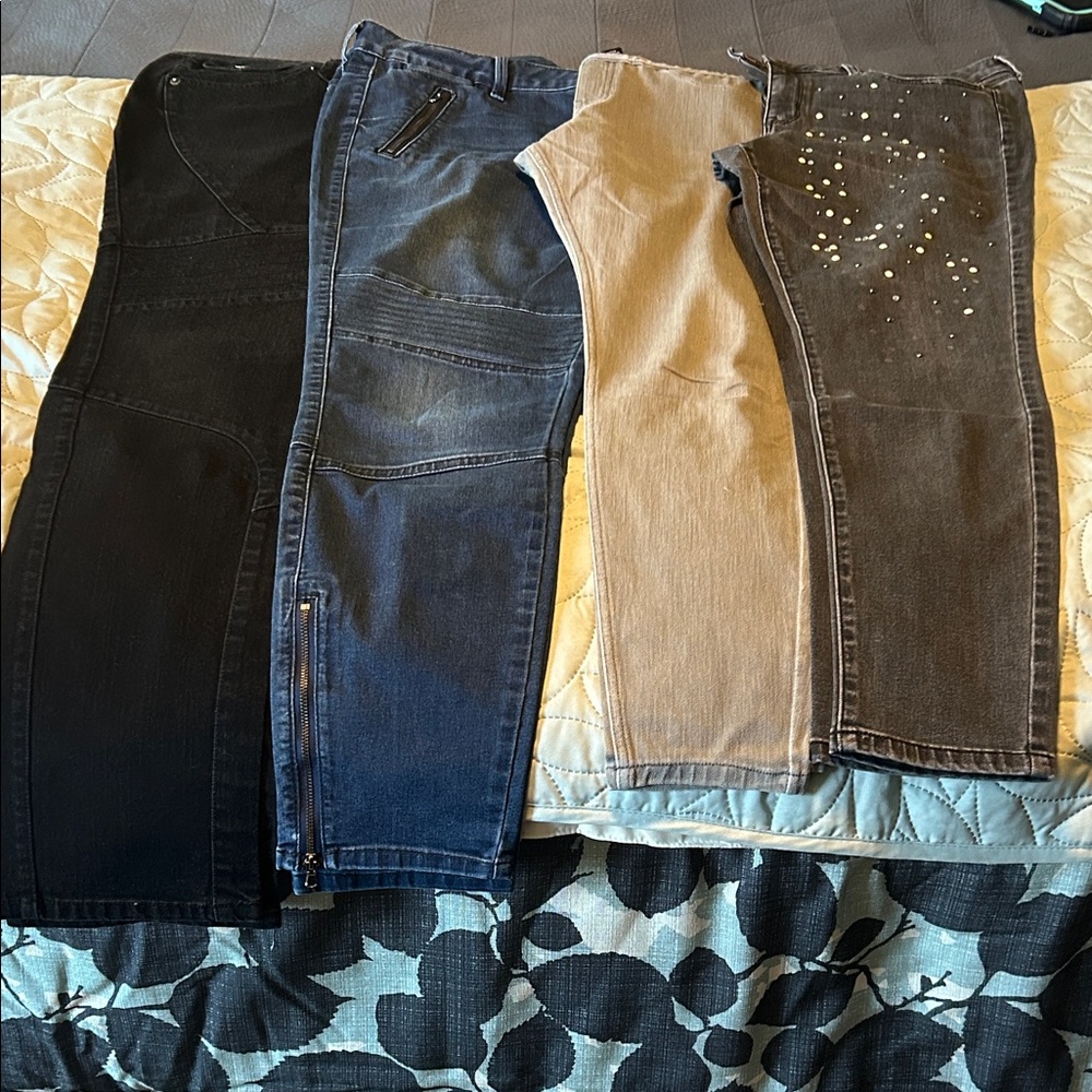 Stylish Women's Jeans Collection - Black, Blue, Tan